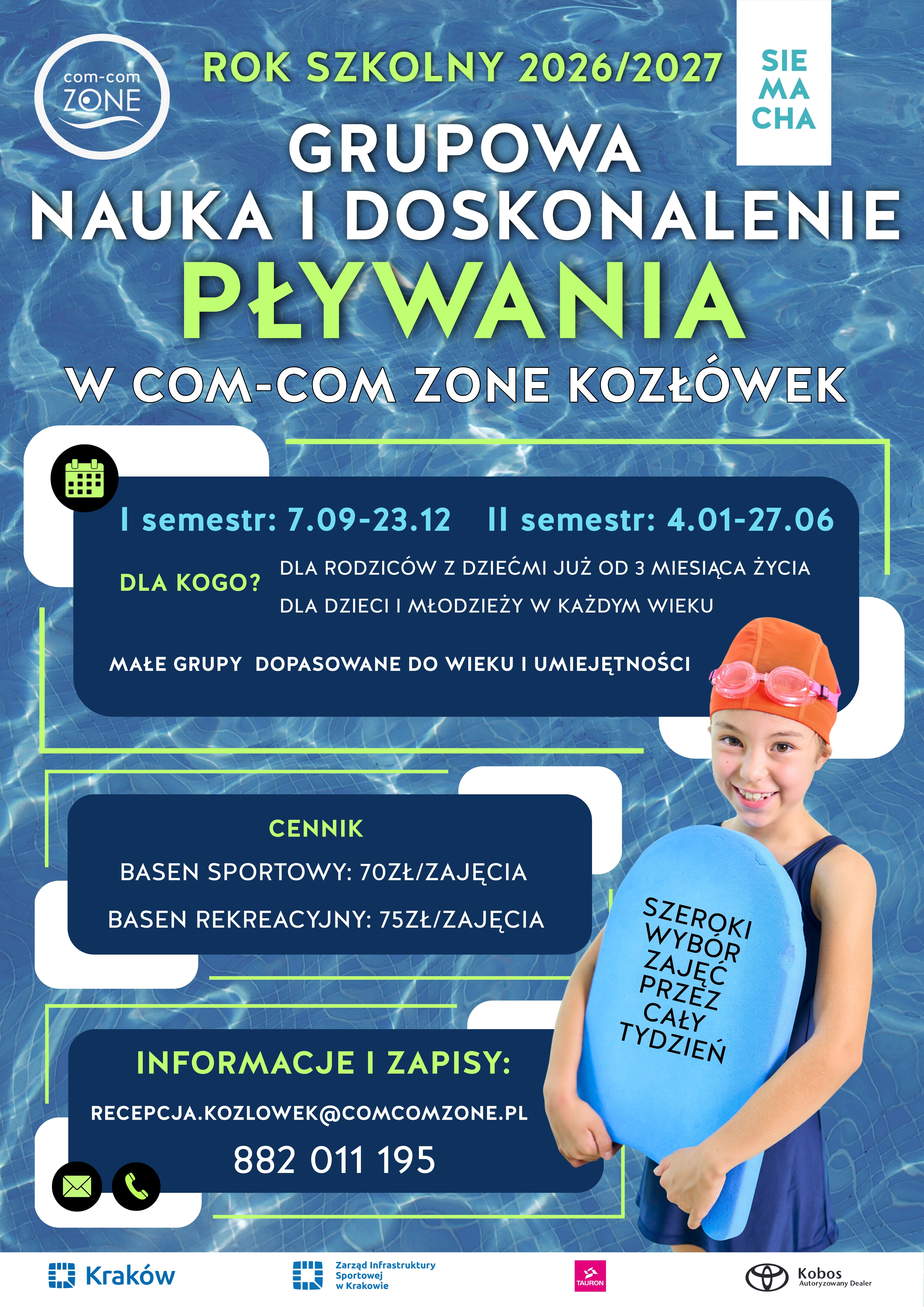 GRUPOWA NAUKA PŁYWANIA NA BASENIE SPORTOWYM